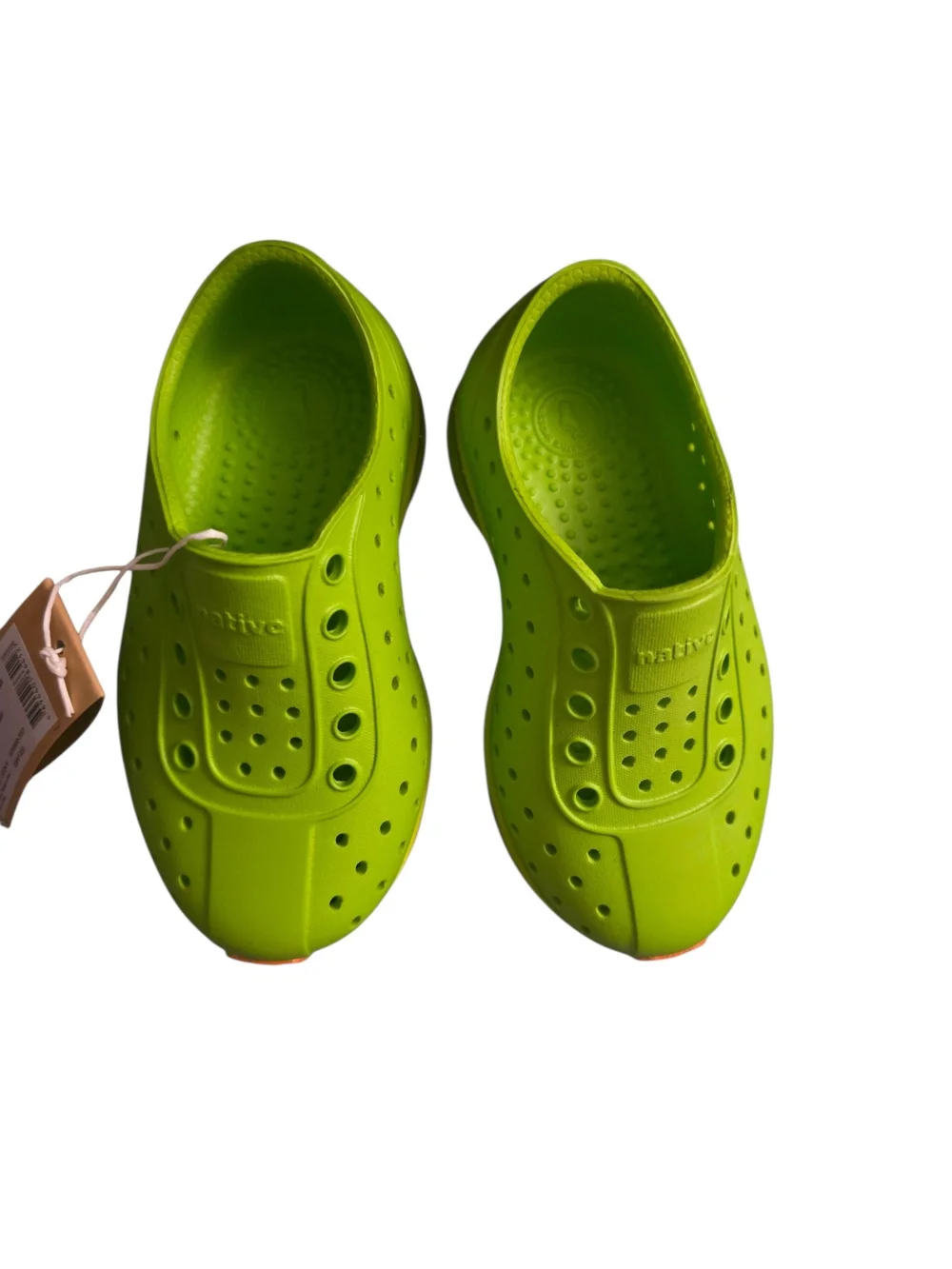 Native Kids Jefferson Slip-On Shoes in Lime Green C7